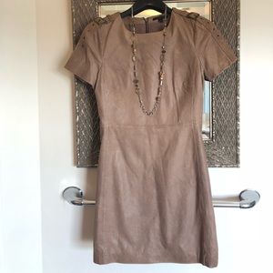Rachael Zoe Lt Brown Leather Dress